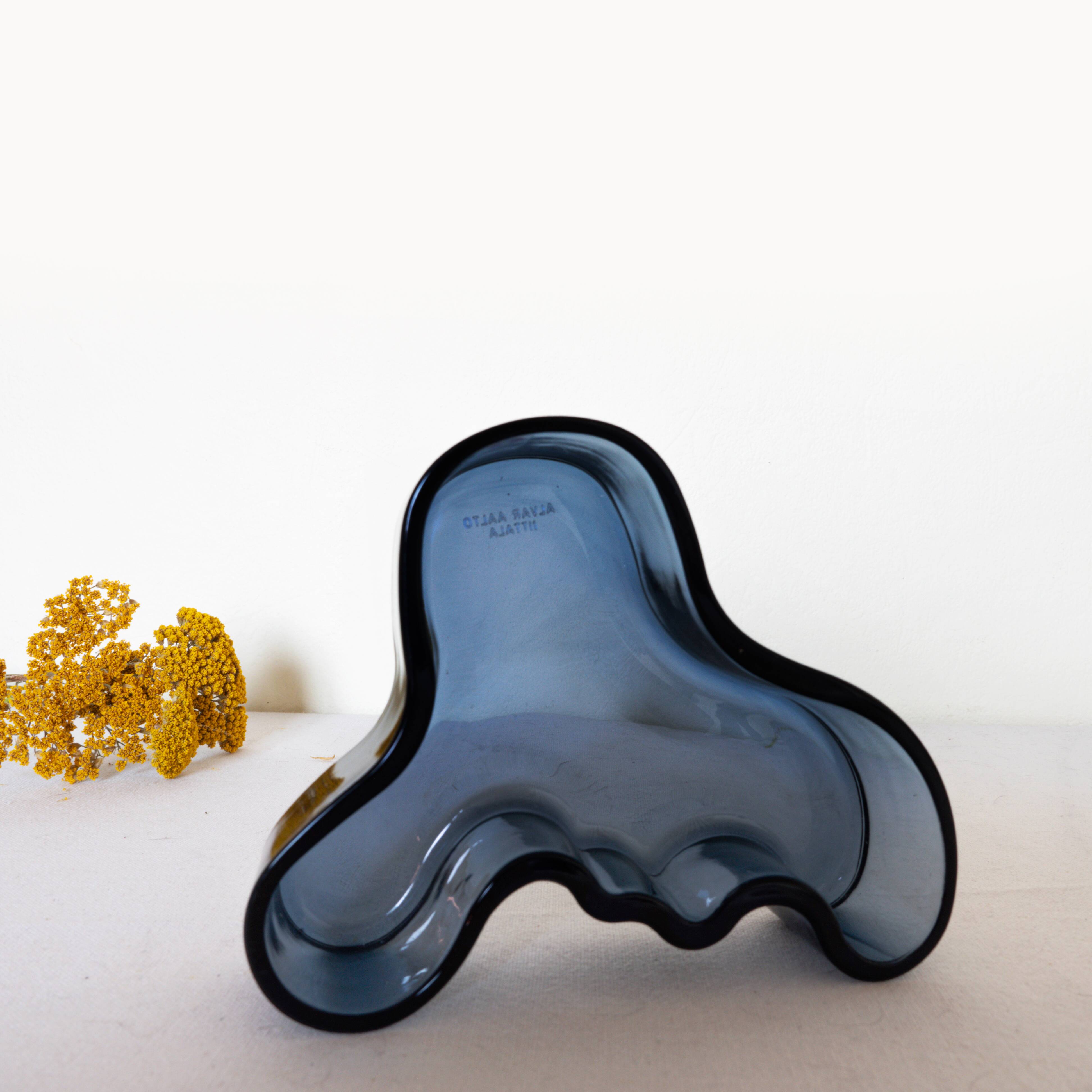 Alvar Aalto blue glass cup
