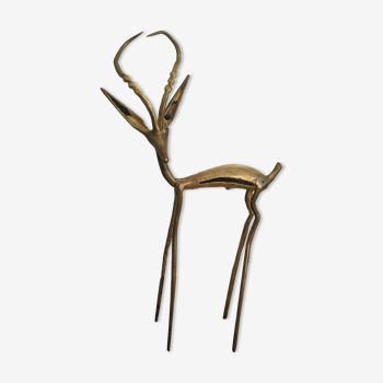 Vintage brass antelope statuette