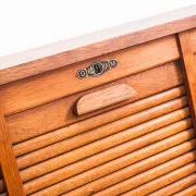 Vintage filing cabinet. Oak wood. Restored. France, 1940s-1950s.
