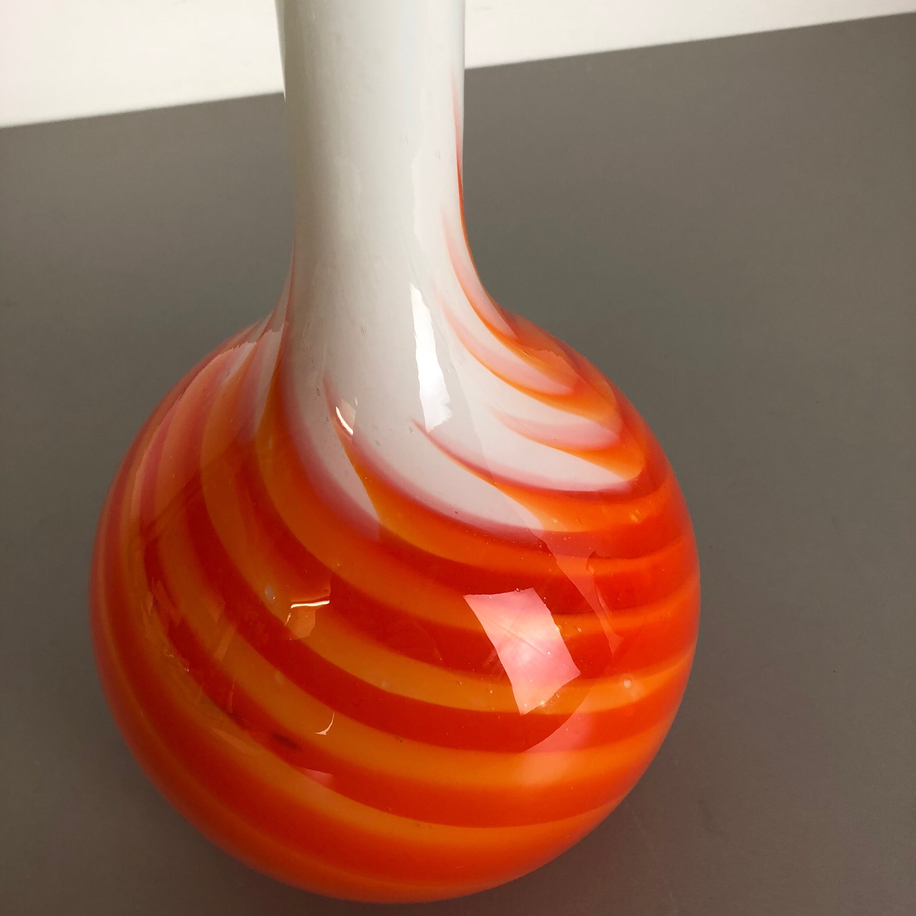 Pop Art "Flame" opaline Florence vase, 1970s, Italy