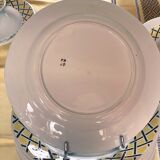 Old flat plates in 1950 Badonviller earthenware