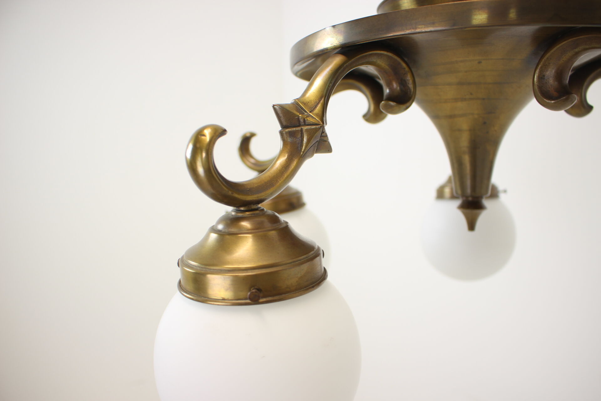 Art deco 5 flamming chandelier 1930s