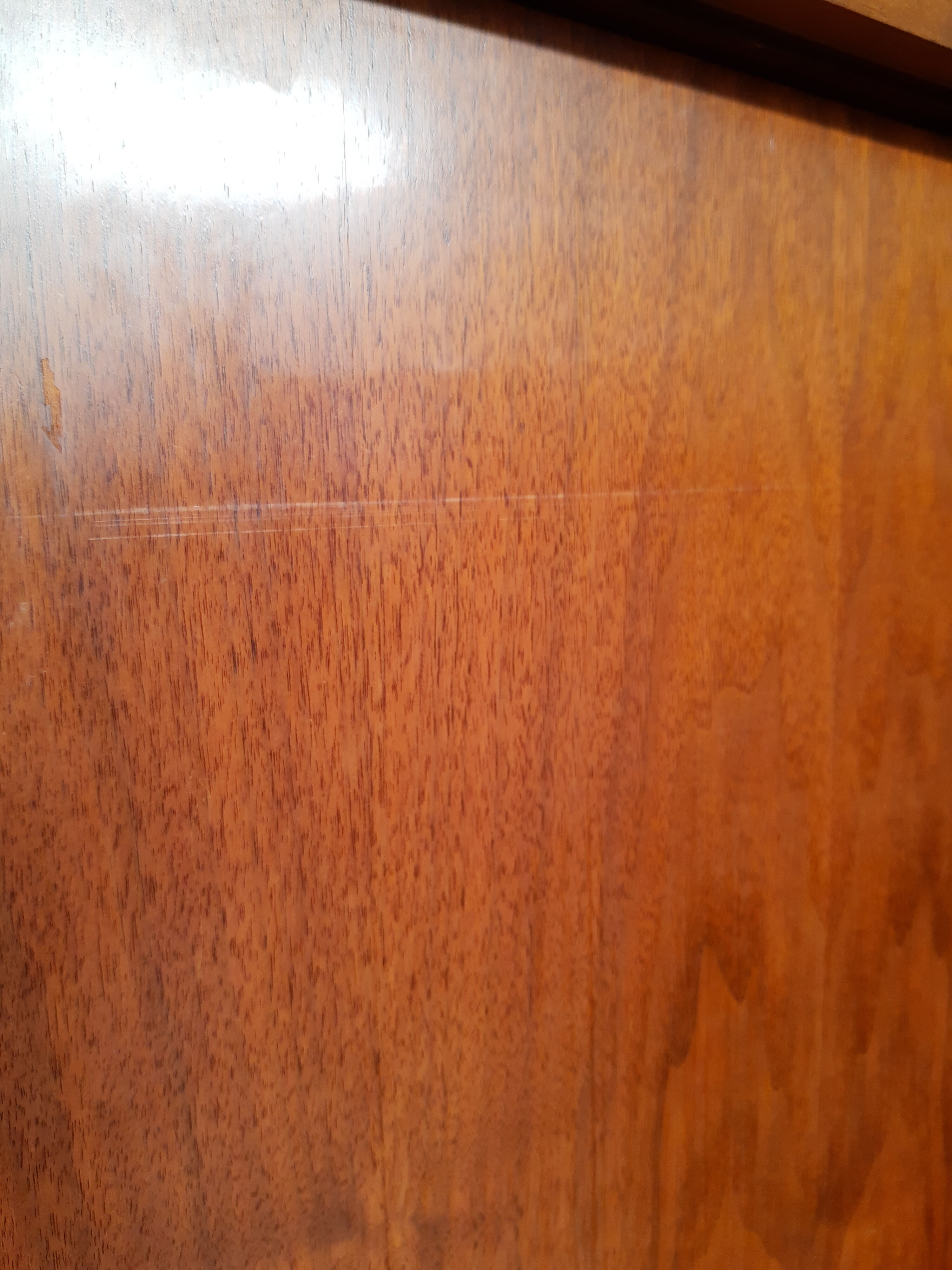 Bahut low teak vintage 80s