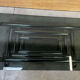 Table basse en verre fumé tubes métal chromé dans le goût Willy Rizzo