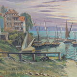 Paysage huile sur toile signée André Ruffin