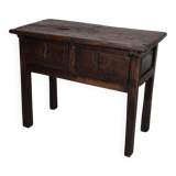 Antique Spanish Rustic Farmhouse Chestnut Side Table / Console, 18th Century