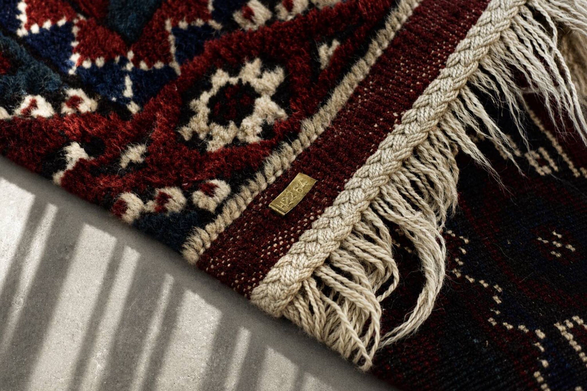 Vintage Red Hand-Woven Oriental Afghan Rug, 1970s