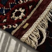 Vintage Red Hand-Woven Oriental Afghan Rug, 1970s