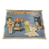 Blue flame lithographed poster