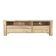 Contemporary solid wood TV cabinet, 2 drawers, 2 storage spaces.