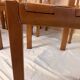 Vintage elm and leather chairs by Maison Regain, 1970s, set of 6.