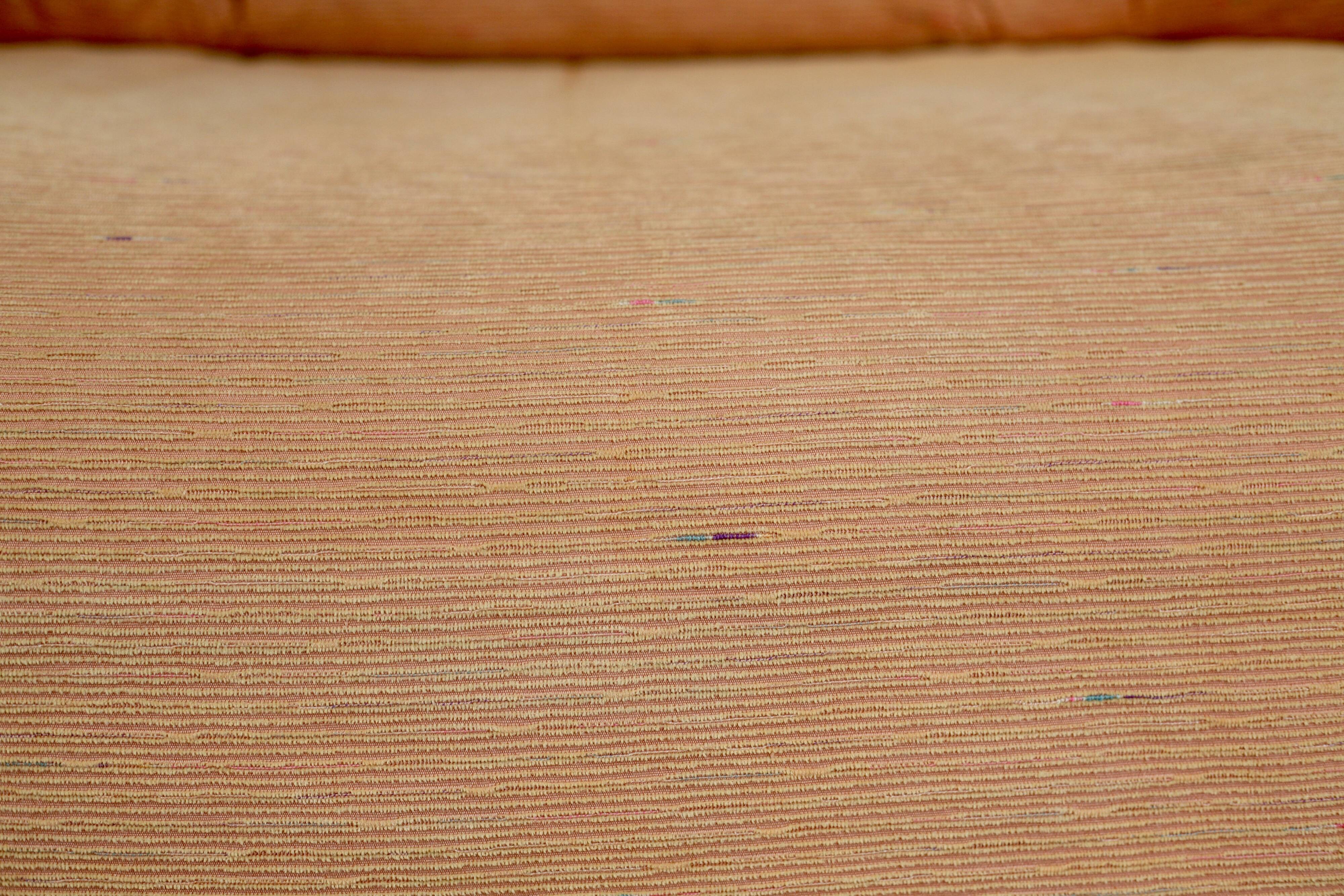 Armchair Ligne Roset, pastel orange color, France, circa 1990