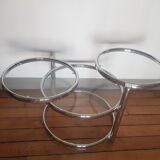 Glass and chrome coffee table