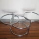 Glass and chrome coffee table