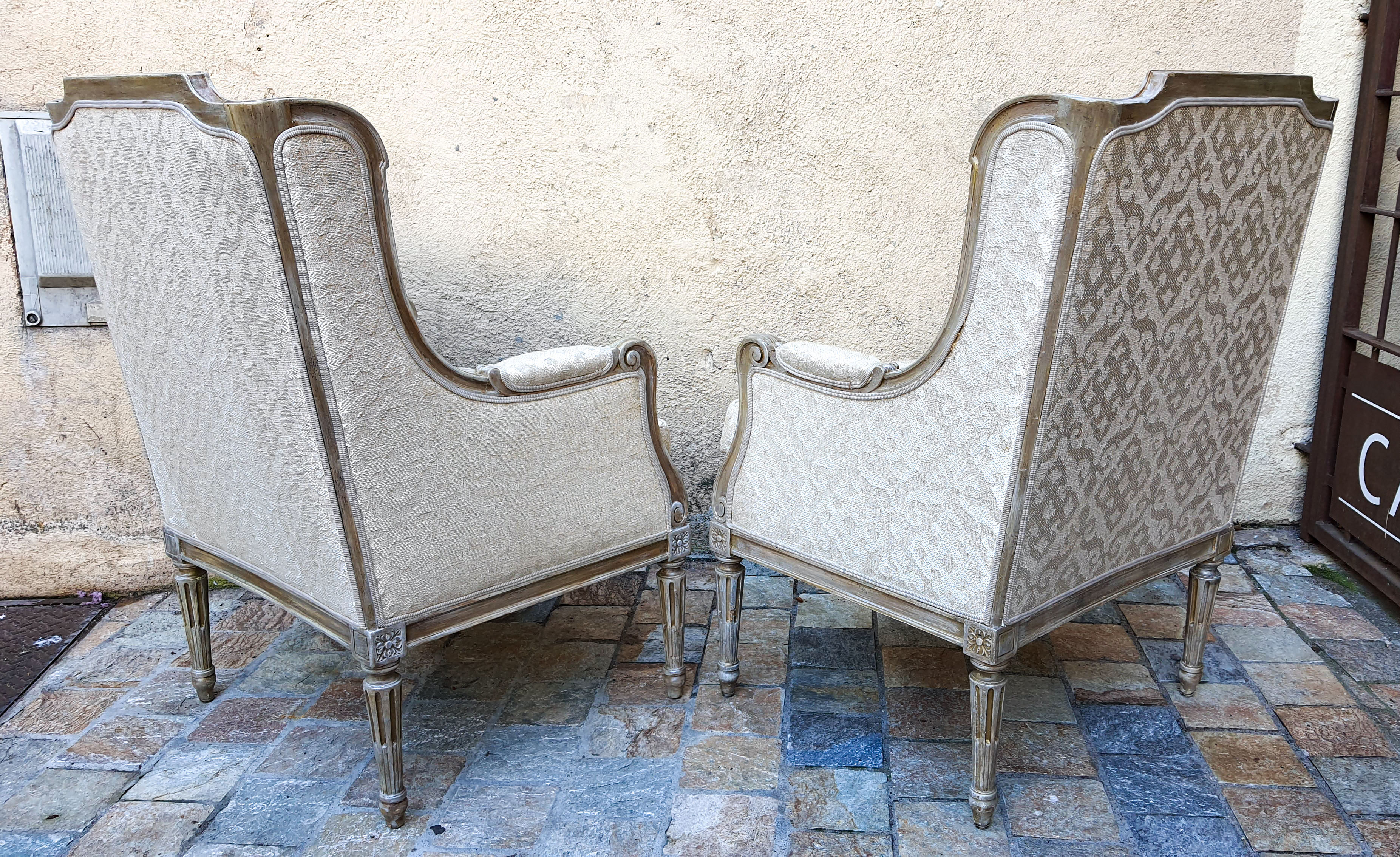 Pair louis XV armchairs by ear