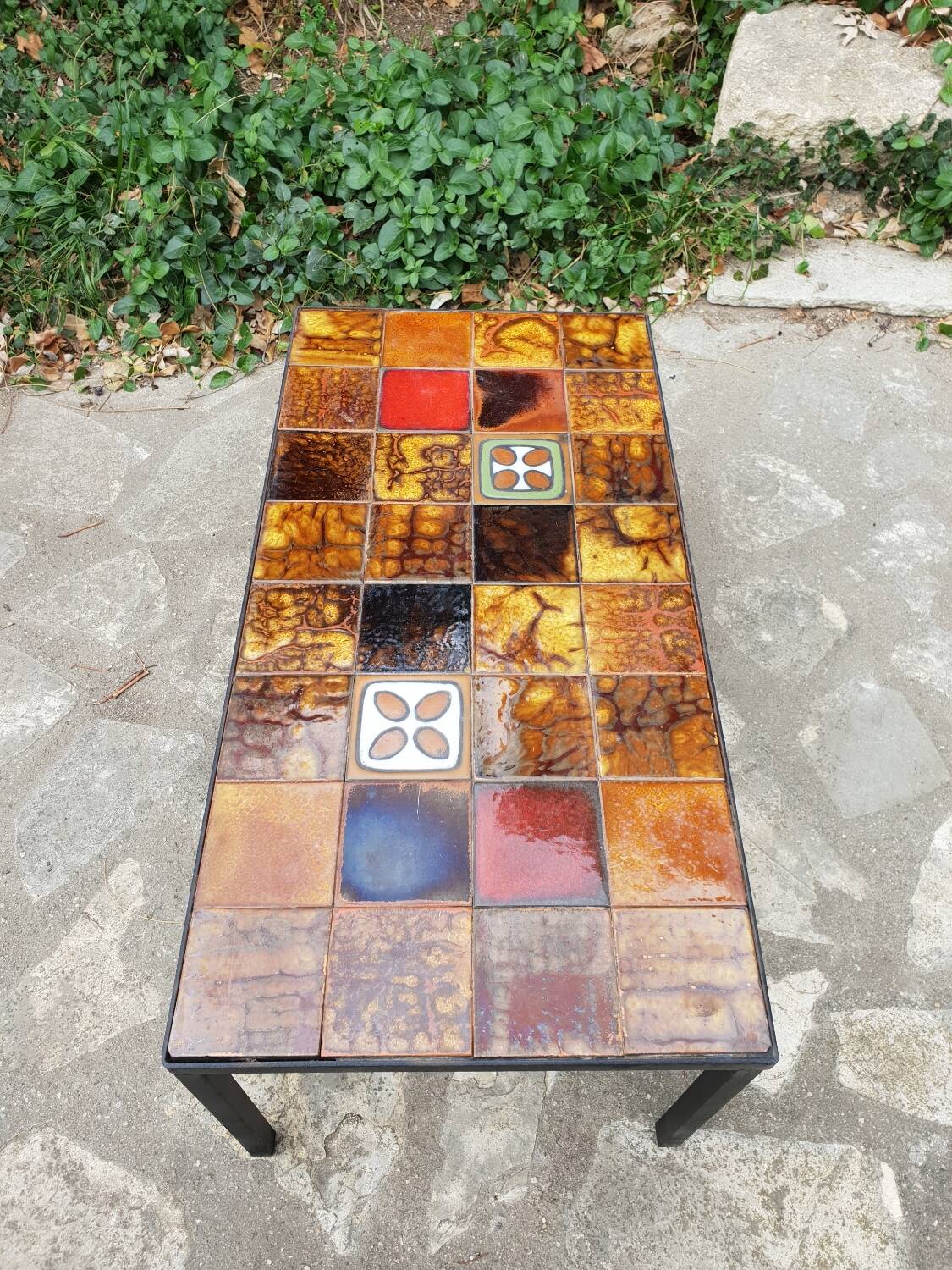 Vallauris ceramic coffee table 1970