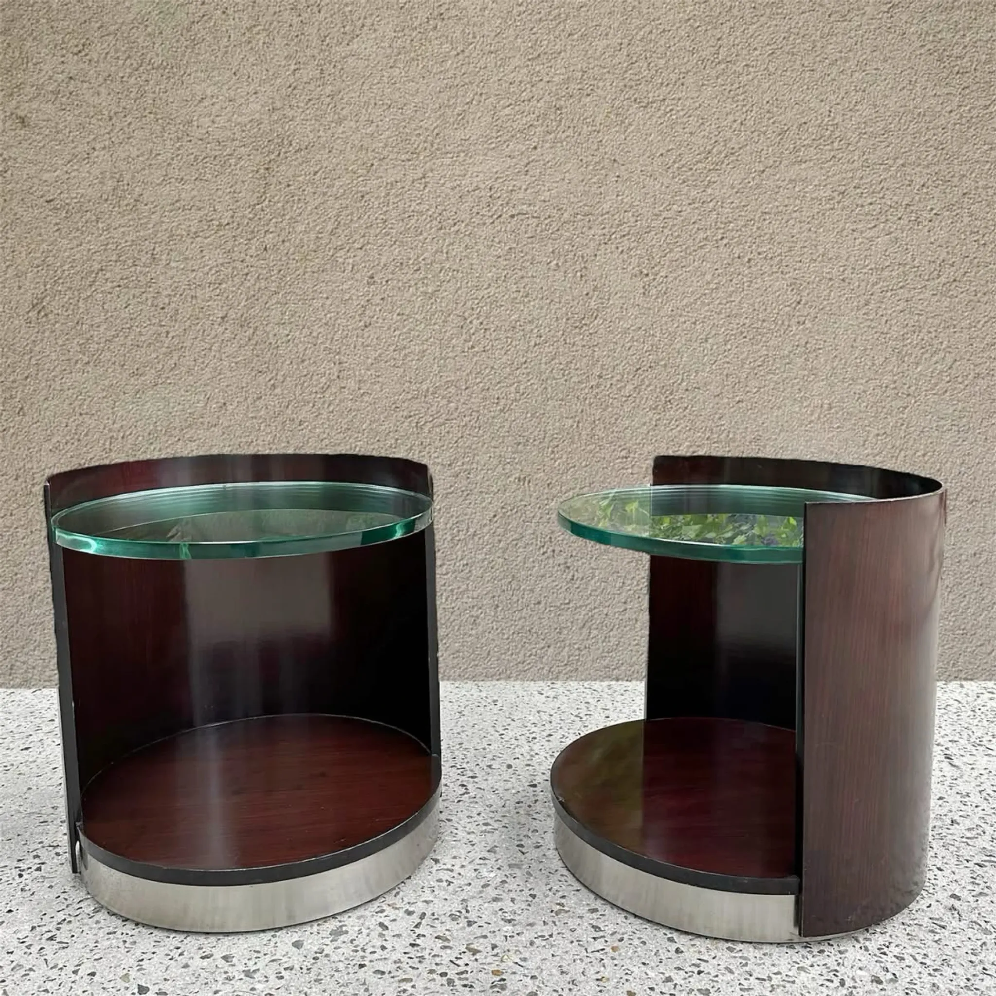 Pair of bedside tables by Gianni Moscatelli, 1970