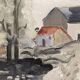 Oil on isorel, 1939, village, signed Alex Gonesco