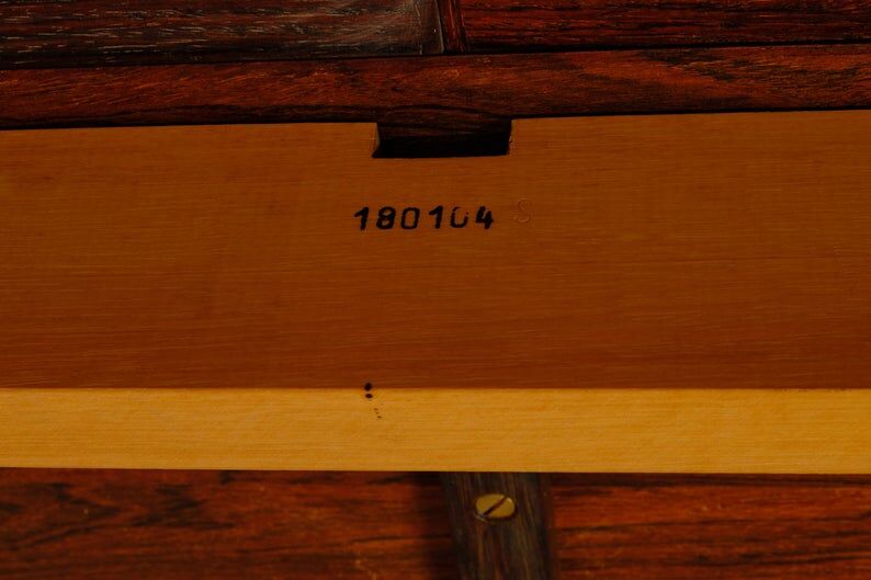 Landscape table by Niels Otto Moller rosewood on plywood