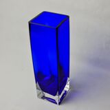 Vase sommerso by Petr hora, blue glass, Czech Republic, 1970