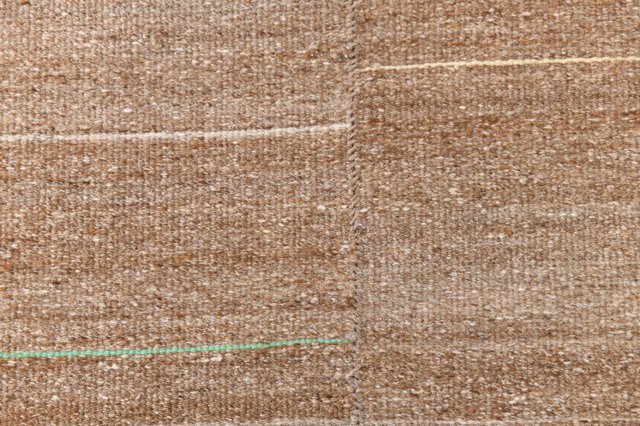 8x11 Bronze & Beige Ethnic Vintage Kilim Rug, 241x350Cm