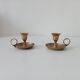 Vintage brass hand candle holder