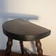 Solid wood tripod stool with turned legs