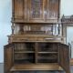 Large buffet with 2 bodies in Renaissance style made of solid walnut.