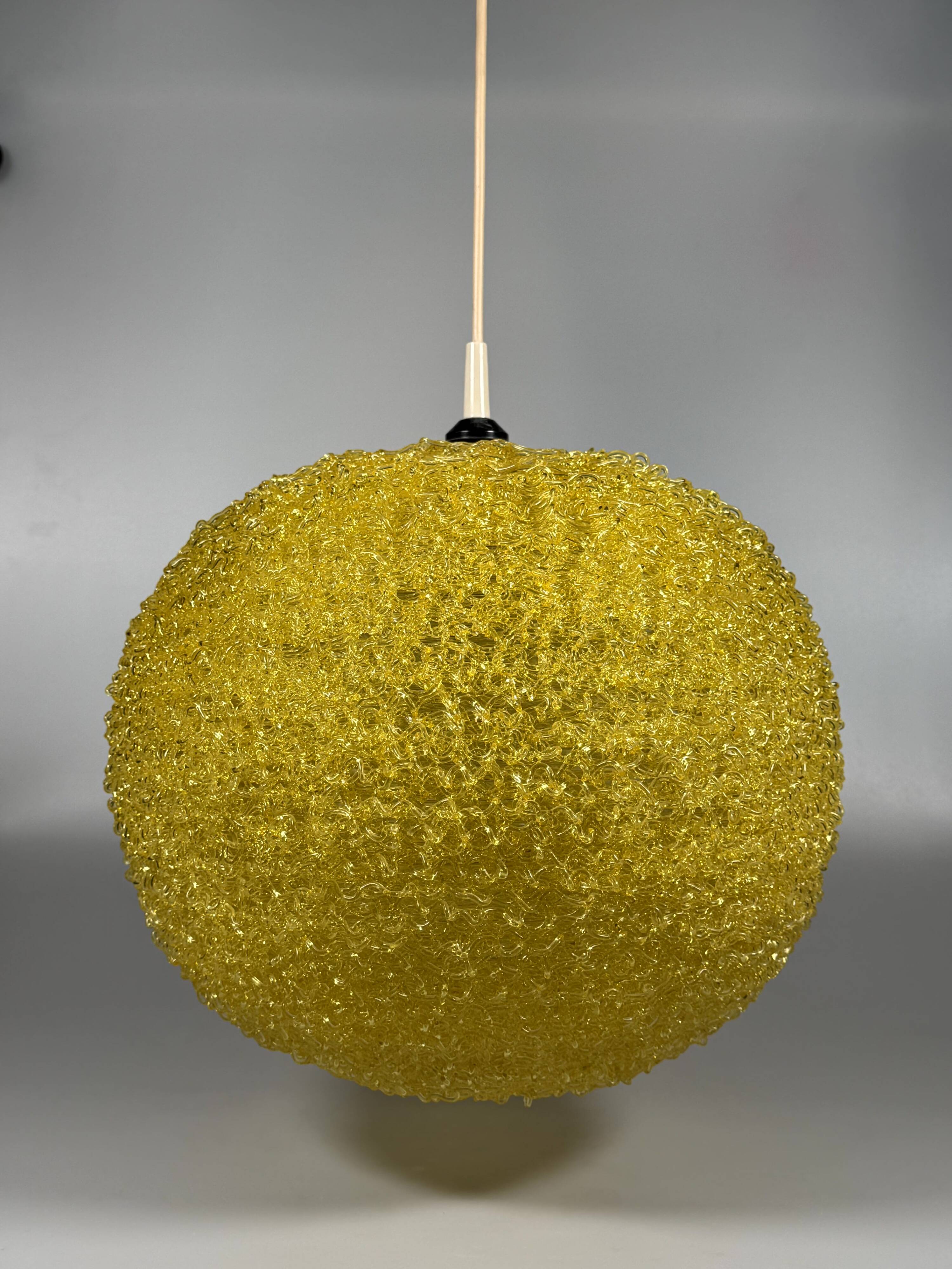 1960s/70s Ceiling Lamp  Globe Lamp Acrylic Plastic "Spaghetti" Style