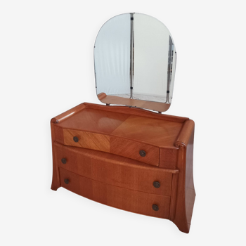 Austinsuite dressing table chest of drawers in Art Deco style oak 1960