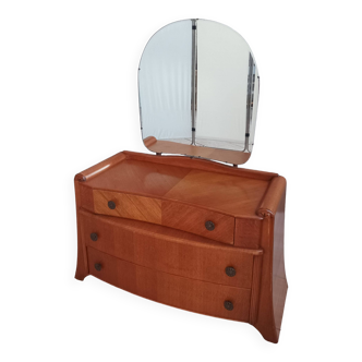 Austinsuite dressing table chest of drawers in Art Deco style oak 1960