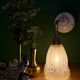 Curved tulip vintage Art Deco wall light in frosted glass