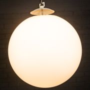 Set of 3 opaline pendant lights from the 60s