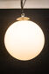 Set of 3 opaline pendant lights from the 60s