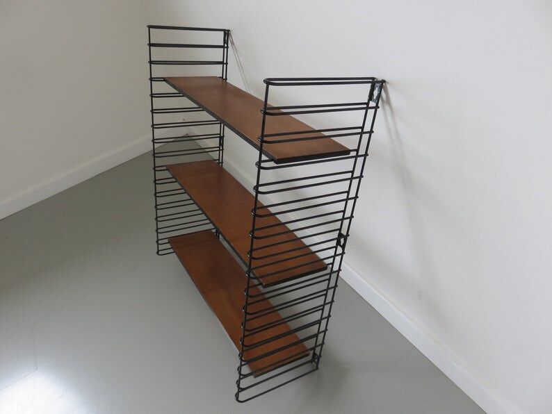 Flexible String shelf, wood and metal 50/60