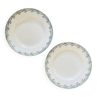 Lot de 2 assiettes plates terre de fer MDL & Hamage