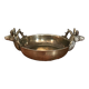 Empty silver metal pocket with deer heads