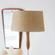 Vintage floor lamp from the 1960s in solid beech.