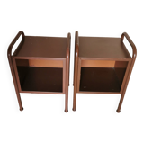Pair of boarding school bedside tables
