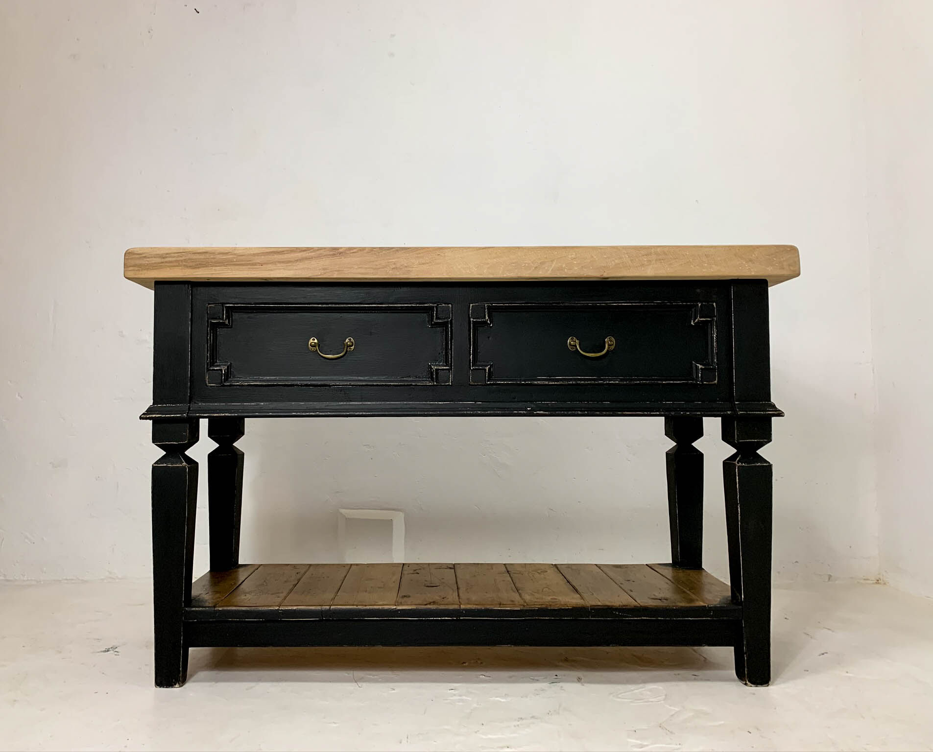 Century chopping block worktable butcher block kitchen island 20th