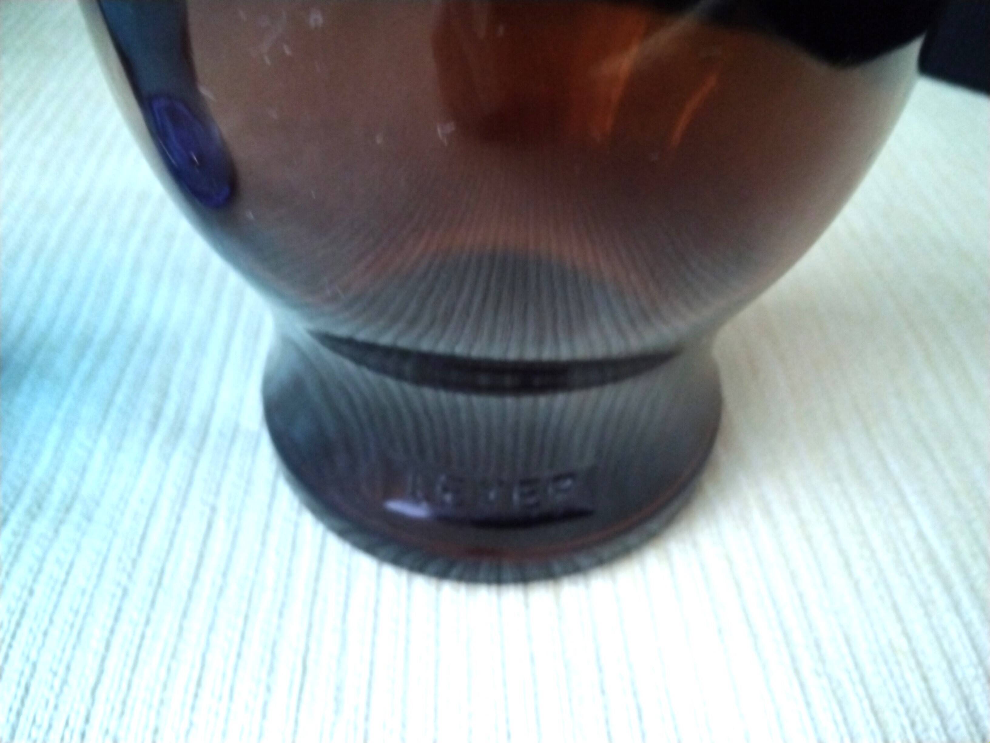 2 moulded pressed glass jars 1970s