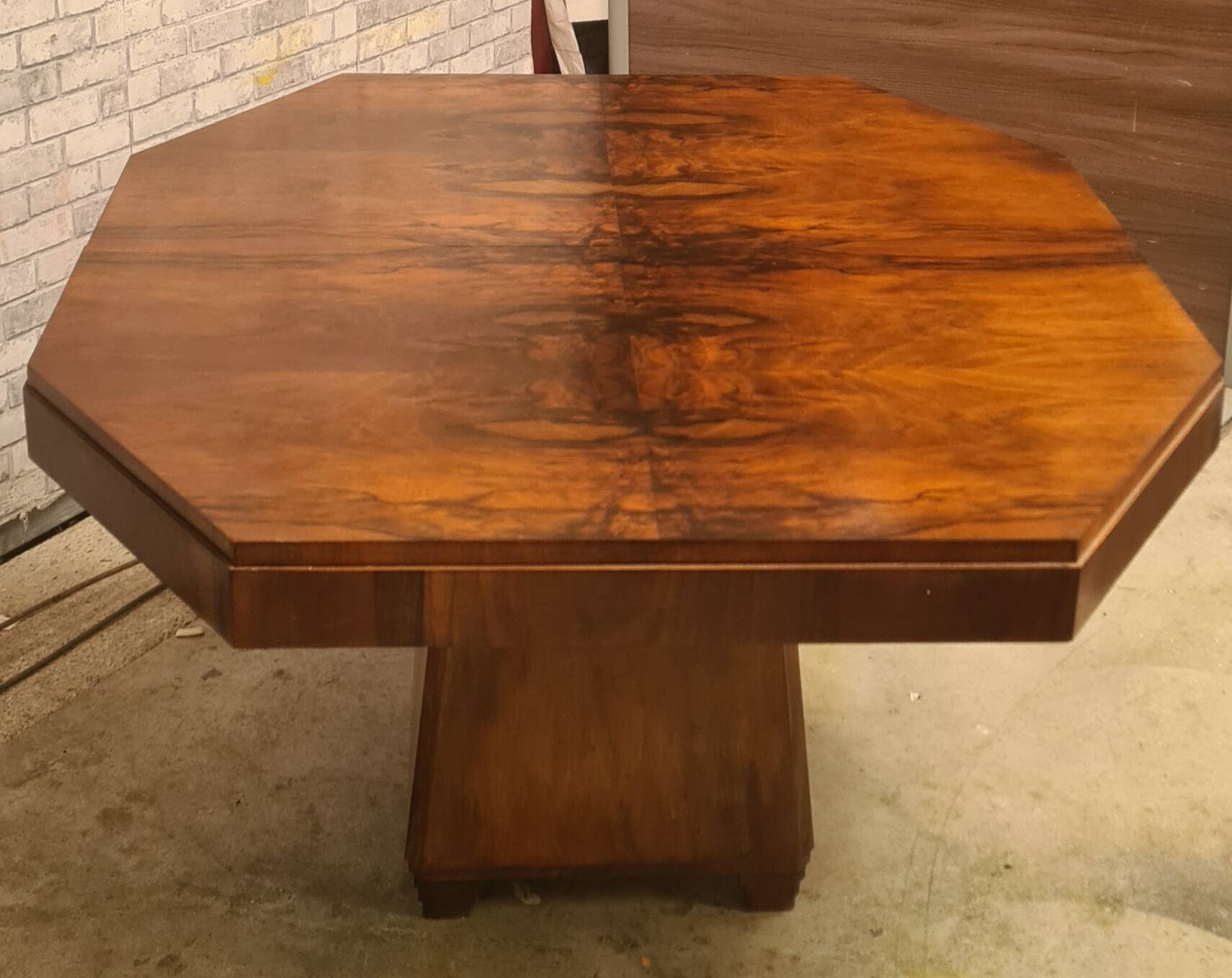 art deco table original veneer h70x126x110 possibility of putting a ra