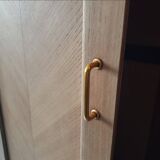 Vintage oak wardrobe with sliding doors