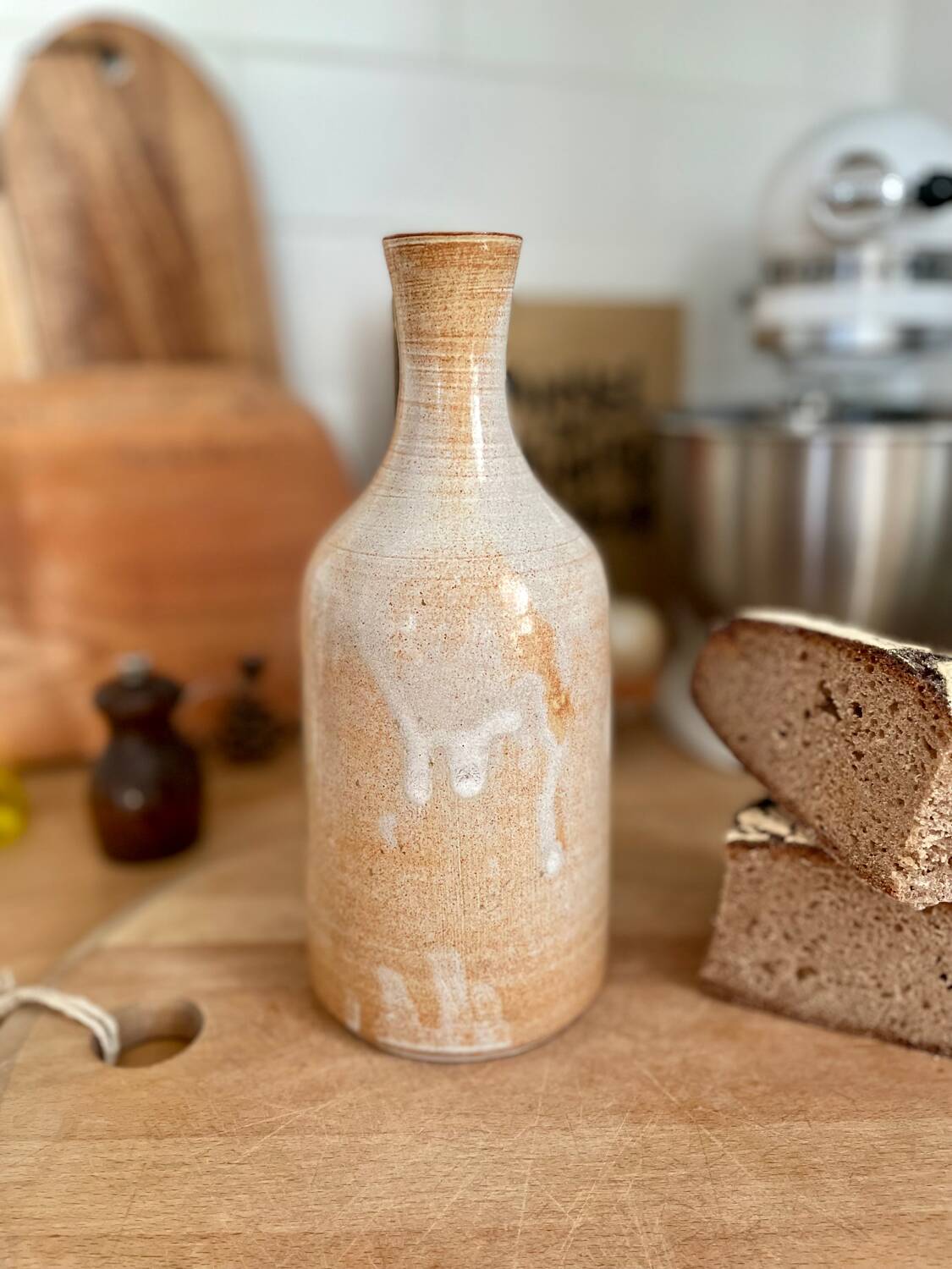 Vintage stoneware carafe “Vin de Pays”