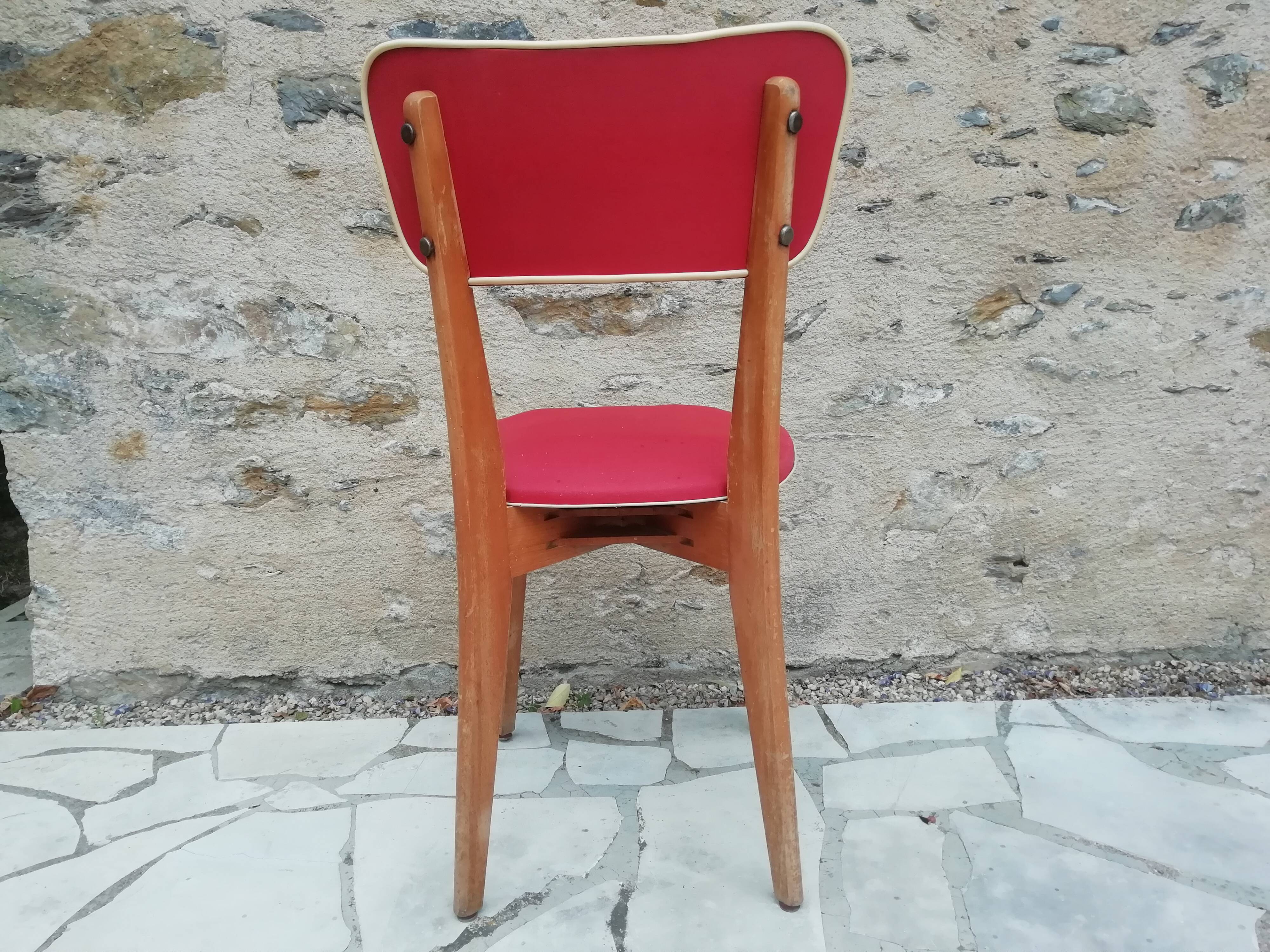 Lot of 6 Scandinavian chairs 50s