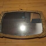 Painted wooden art deco mirror 33 X 51 cm
