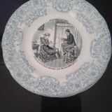 Set of four talking plates from Gien