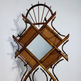 Bamboo coat rack with umbrella stand