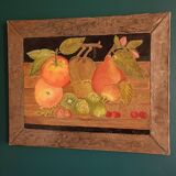 Nature morte, huile sur toile signée