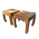 2 tables d'appoint en bois d'orme, Chine années 50